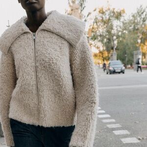 Zara Elegant Cream Teddy coat ! New ! So beautiful!!!